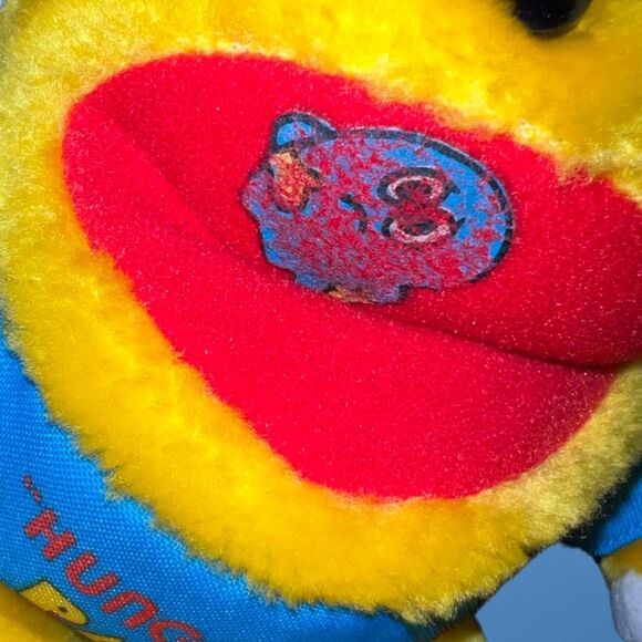 Vintage Pac Man Bean Stuffed “Hungry for You” with Ghost in Mouth Plush 7” - Picture 2 of 6